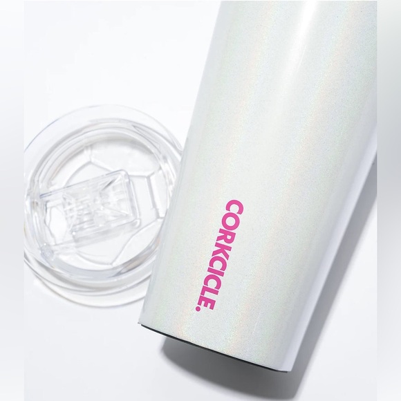 Corkcicle Unicorn White Sparkle and Pink Logo Tumbler Coffee Mug - Picture 3 of 5